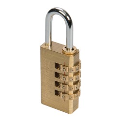 Silverline Brass 4 Digit Combination Small Padlock 360848
