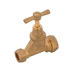 Plumbob Poly MDPE 20mm To Copper 15mm Stopcock 413031