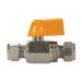 Plumbob Straight Mini Ball Valve yellow Water Gas LPG 8mm 473877