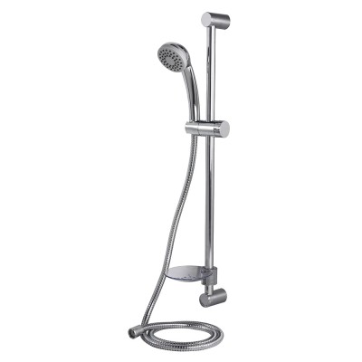 Plumbob Chrome Shower Head Adjustable Wall Bar Bracket Kit 549793