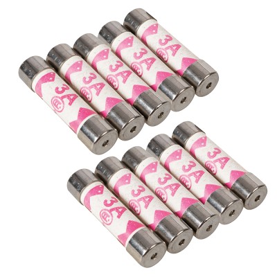 Powermaster Fixman Electric Plug Replacement 3 Amp Fuse 10pk 595539