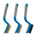Silverline Medium Small Wire Brush Set Stainless Steel Brassed Nylon 596171