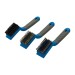 Silverline Medium Small Wire Brush Set Stainless Steel Brassed Nylon 596171