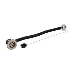 Plumbob Bath Waste Overflow Rubber Plug and Chain 601966