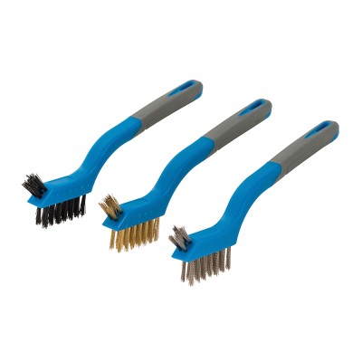 Silverline Mini Mixed Wire Brush 3 Piece Set 617623