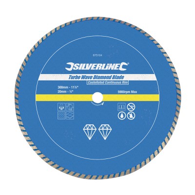 Silverline Turbo Wave Diamond Stone Grinder Blade Disc 12 inch 675104
