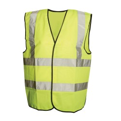 Scan Hi-Vis Yellow Site Safety Vest Waistcoat UC801 Medium SCAHVWM