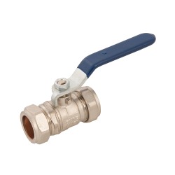 Plumbob Straight Blue Lever Ball Valve 22mm 709739