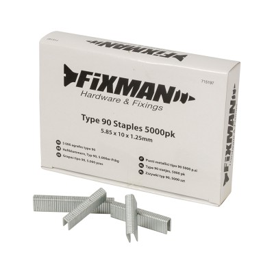 Fixman Type 90 Stapler 10mm Staples 5000pk 715197