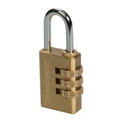 Silverline Brass 3 Digit Combination Small Padlock 744867