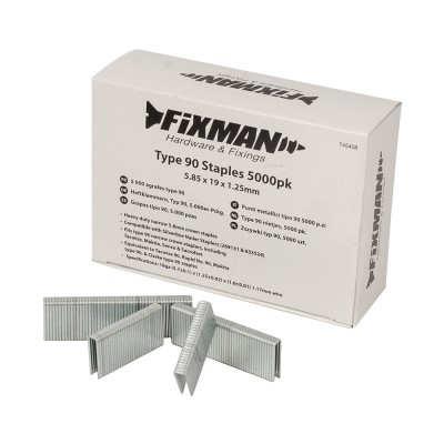 Fixman Type 90 Stapler 19mm Staples 5000pk 745408