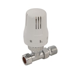 Plumbob Straight TRV Thermostat Radiator Valve 15mm 752414