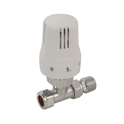 Plumbob Straight TRV Thermostat Radiator Valve 15mm 752414