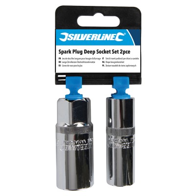 Silverline Deep Spark Plug Socket Set 16mm and 21mm 1/2 inch 793760