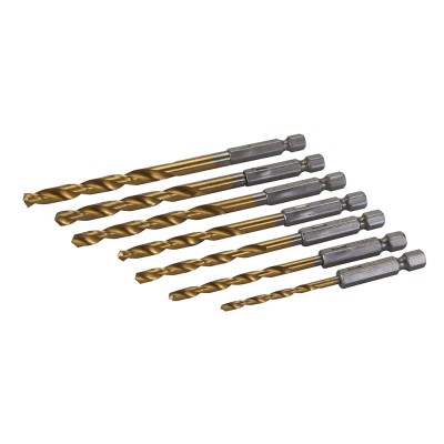 Silverline HSS Titanium Coated Hex Shank Drill Bit Set 819714