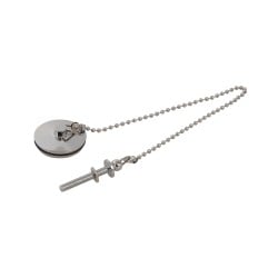 Plumbob Chrome Plated Basin Plug and Chain 44mm 819936