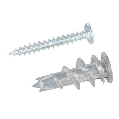 Fixman Metal Speed Wall Plug Screw Plasterboard Fixings 100pk 825735