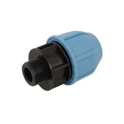Plumbob MDPE Pipe Male Threaded Adapter Coupler 25mm 3/4 inch 830014