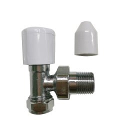 Plumbob Chrome Angled Radiator Isolation Valve 15mm 845290