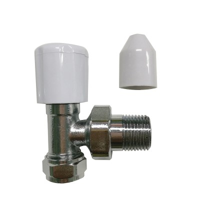 Plumbob Chrome Angled Radiator Isolation Valve 15mm 845290