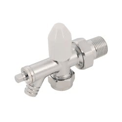 Plumbob Angled Radiator Valve 15mm inc Drain Off 855285 