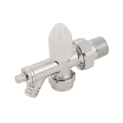 Plumbob Angled Radiator Valve 15mm inc Drain Off 855285 