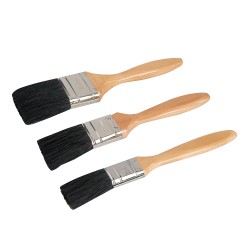 Silverline Pure Bristle 3pc Paint Brush Set 868557