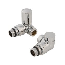 Plumbob Angled Corner Heated Towel Radiator Valve 15mm 894121