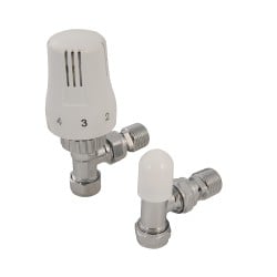 Plumbob Angled TRV Thermostat Radiator Valve 15mm 917830