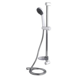 Plumbob White 3 Pattern Shower Head Wall Bar Bracket Kit 931459