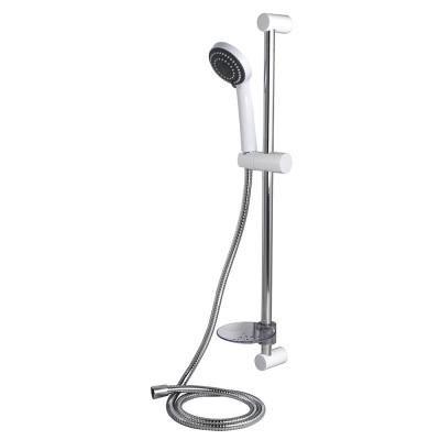 Plumbob White 3 Pattern Shower Head Wall Bar Bracket Kit 931459
