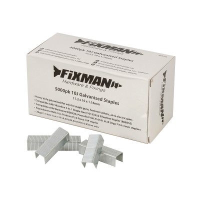 Fixman 10J Stapler Staples 11.2 x 10mm 5000pk 983163