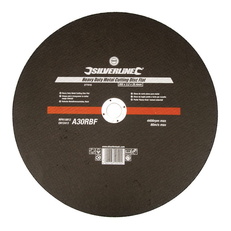Silverline HD Metal Cutting Disc Flat 355mm x 3.2mm x 25.4mm 277519