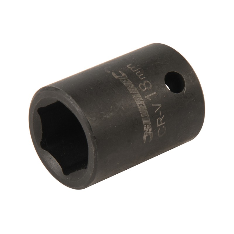 Silverline Impact Socket 1/2 inch Drive 6pt Metric 18mm 467682
