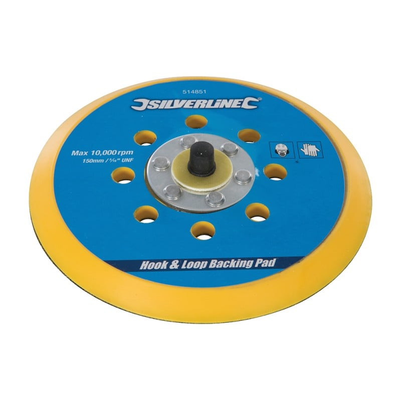 Silverline Hook and Loop Backing Pad 150mm 5/16 inch UNF 514851