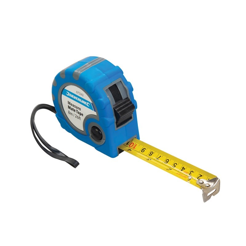 Silverline Measure Mate Tape 8 metres 26ft x 25mm 675242