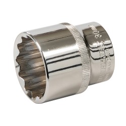 Silverline Socket 1/2 inch Drive 12pt Metric 30mm 736697