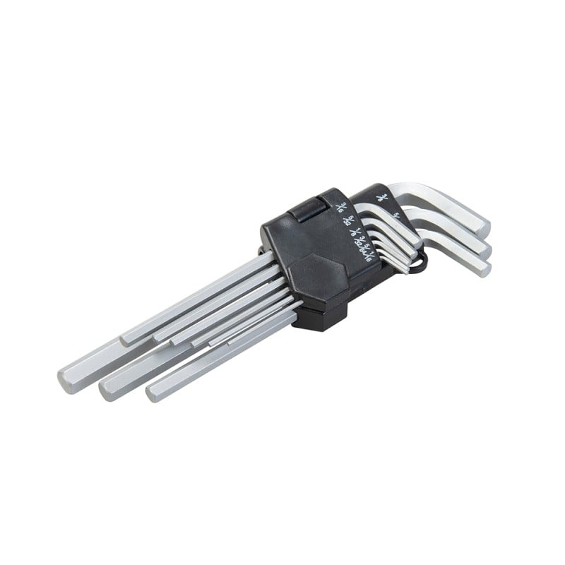 King Dick Hex Key Wrench 9 Piece Set AF 1/16 inch to 3/8 inch HWA200