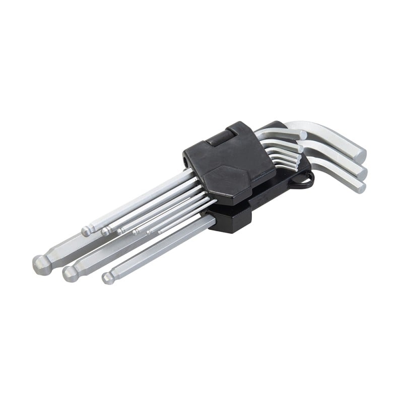 King Dick Hex Key Wrench Long Ball End 9pc Metric Set 1.5mm to 10mm HWML208