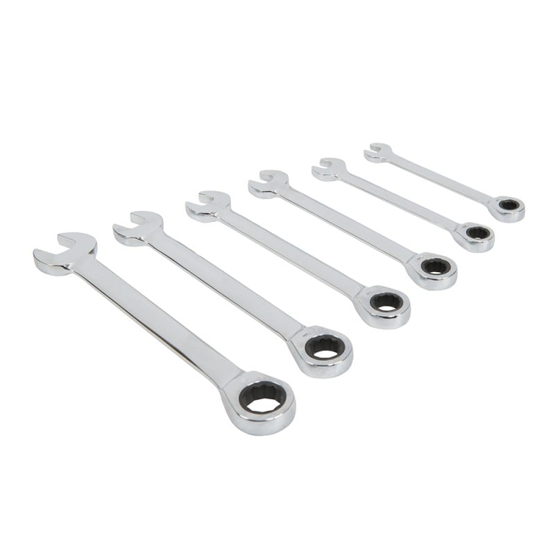 King Dick Ratchet Combination Spanner Set AF 6 Piece 3/8 inch to 3/4 inch KGW3444