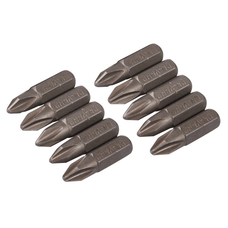 Silverline Phillips CrV Screwdriver Bits 10pk PH2 SB204